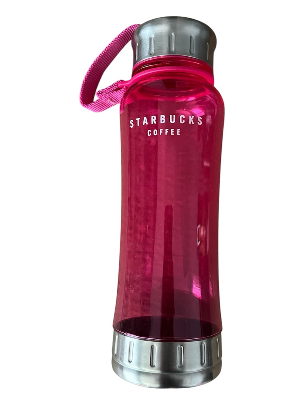 Starbucks Pink and Silver Reusable Drink Bottle